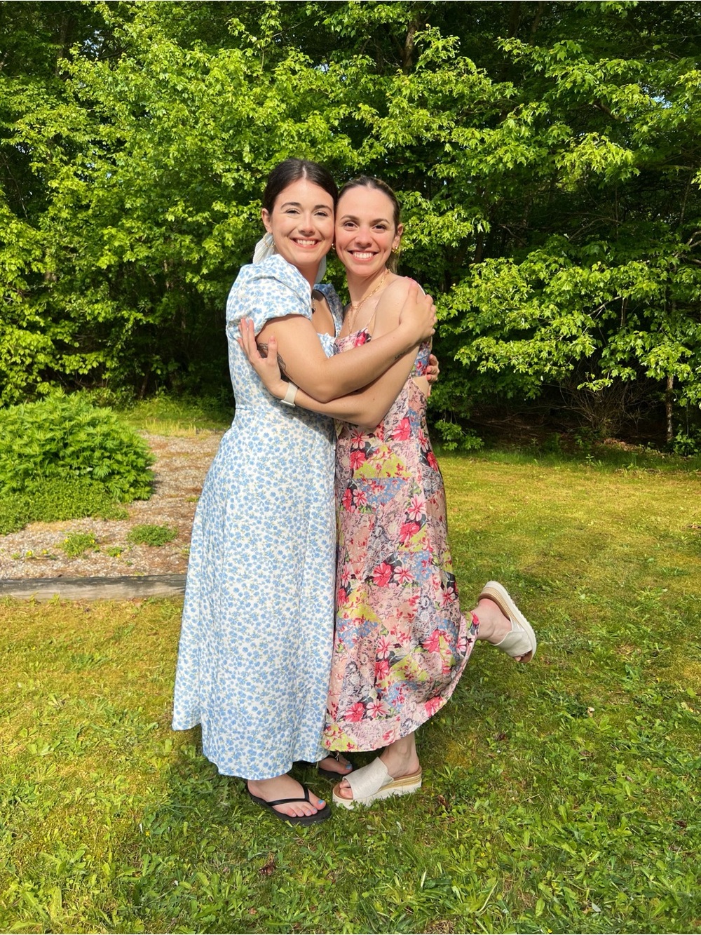 Cider Blue Floral Puff-Sleeve Maxi Dress - Picture 6 of 6